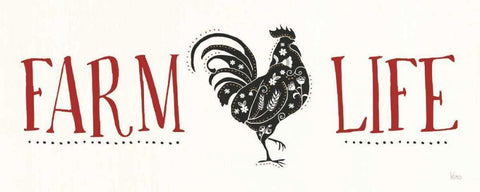 Otomi Farm X Black Ornate Wood Framed Art Print with Double Matting by Charron, Veronique