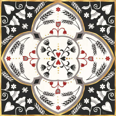 Otomi Farm XII White Modern Wood Framed Art Print with Double Matting by Charron, Veronique