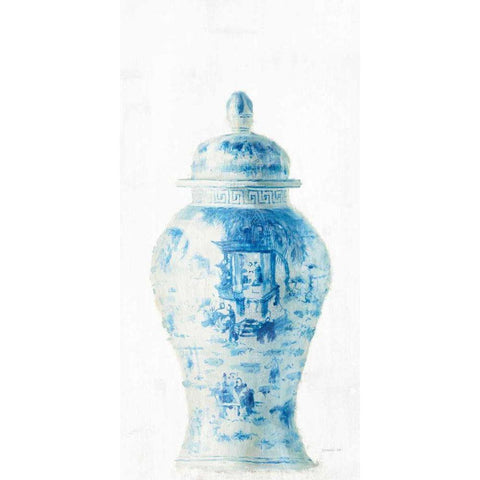 Ginger Jar II on White Crop White Modern Wood Framed Art Print by Nai, Danhui