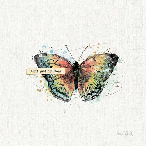 Thoughtful Butterflies I White Modern Wood Framed Art Print by Pertiet, Katie