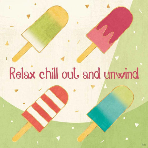 Fun in the Sun IV Black Modern Wood Framed Art Print with Double Matting by Charron, Veronique