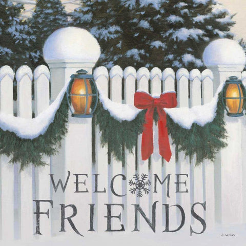 Christmas Affinity VIII White Modern Wood Framed Art Print with Double Matting by Wiens, James