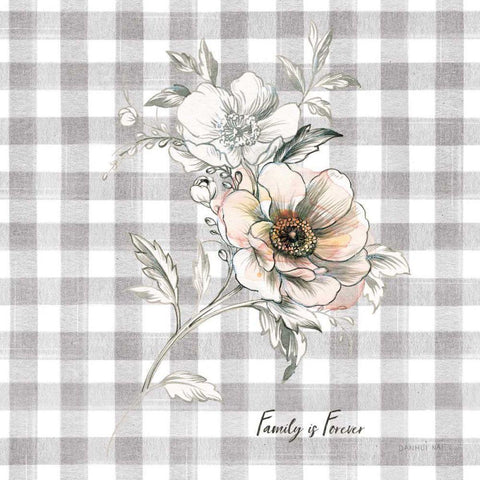 Sketchbook Garden VII Checker Family White Modern Wood Framed Art Print with Double Matting by Nai, Danhui