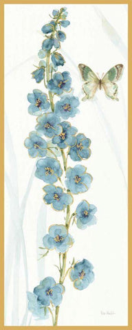 Rainbow Seeds Flowers VI Butterfly Black Ornate Wood Framed Art Print with Double Matting by Audit, Lisa