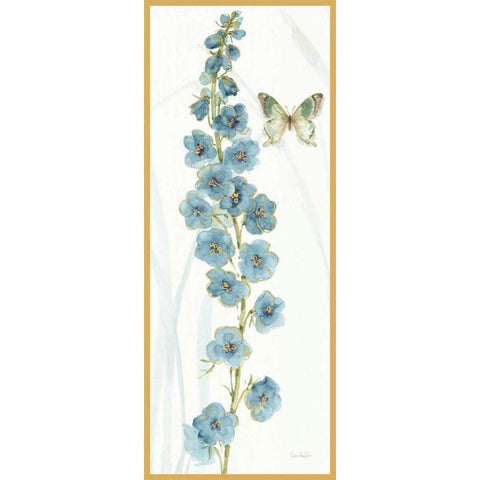 Rainbow Seeds Flowers VI Butterfly White Modern Wood Framed Art Print by Audit, Lisa