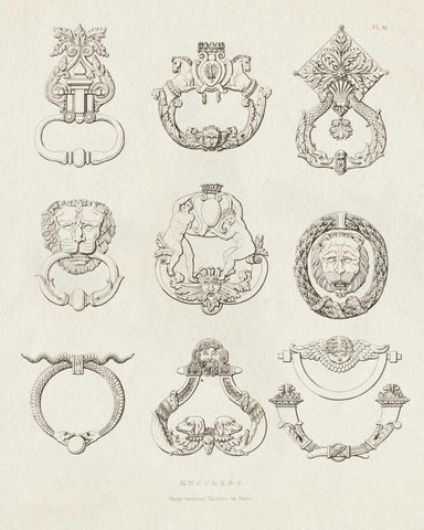 Ornamental Metal Work XLI Light Black Ornate Wood Framed Art Print with Double Matting by Wild Apple Portfolio