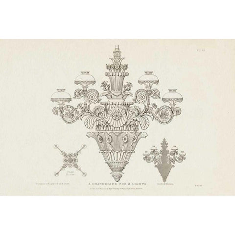 Ornamental Metal Work X Light Black Modern Wood Framed Art Print by Wild Apple Portfolio