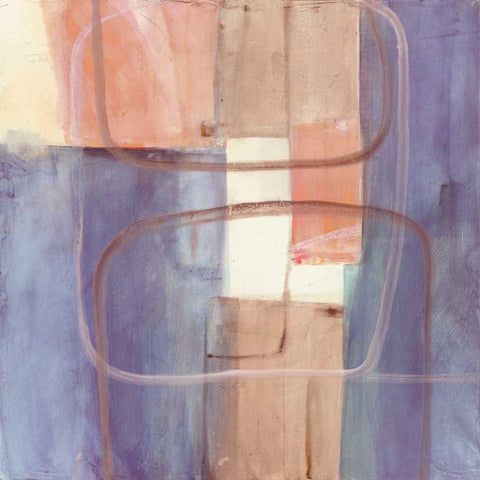 Passage II Blush Purple White Modern Wood Framed Art Print by Schick, Mike