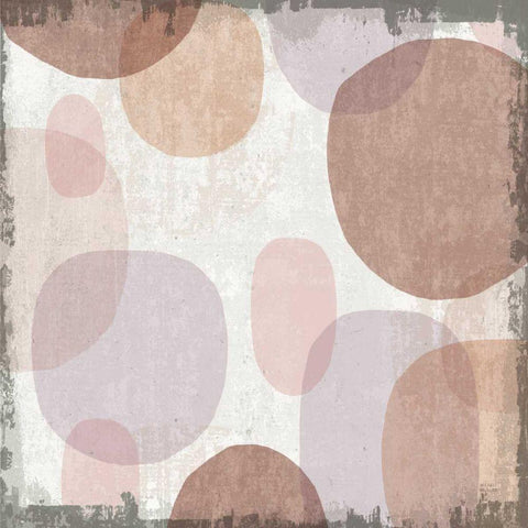Blush Drips I Black Modern Wood Framed Art Print by Mullan, Michael