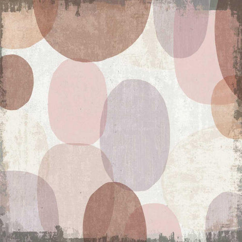 Blush Drips II Black Modern Wood Framed Art Print by Mullan, Michael