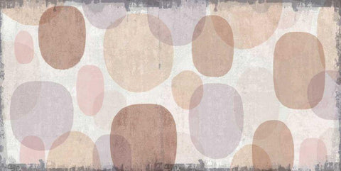 Blush Drips Black Ornate Wood Framed Art Print with Double Matting by Mullan, Michael