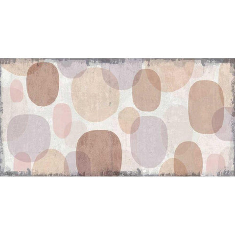 Blush Drips Black Modern Wood Framed Art Print by Mullan, Michael