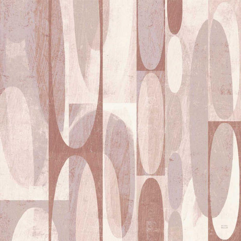 Mod Pods Blush Black Ornate Wood Framed Art Print with Double Matting by Mullan, Michael
