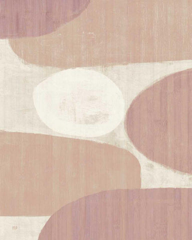 Costa del Sol II Blush Black Ornate Wood Framed Art Print with Double Matting by Mullan, Michael