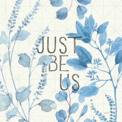 Mixed Greens LXV Blue Black Modern Wood Framed Art Print by Audit, Lisa