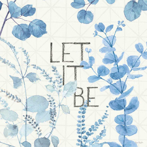 Mixed Greens LXVI Blue Black Ornate Wood Framed Art Print with Double Matting by Audit, Lisa