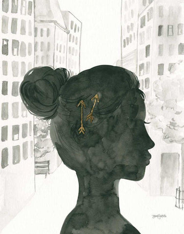 Boss Ladies I White Modern Wood Framed Art Print with Double Matting by Jackson, Jenaya