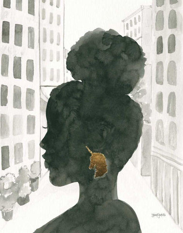 Boss Ladies II White Modern Wood Framed Art Print with Double Matting by Jackson, Jenaya