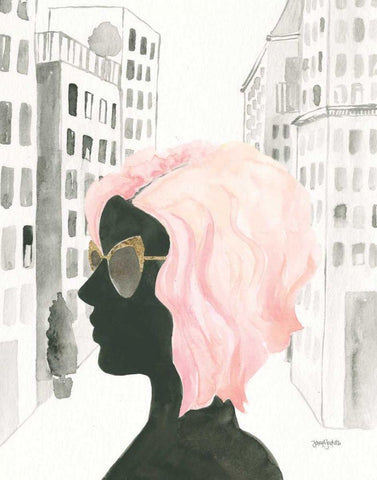 Boss Ladies IV Black Ornate Wood Framed Art Print with Double Matting by Jackson, Jenaya