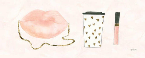 Boss Ladies IX Pink Black Ornate Wood Framed Art Print with Double Matting by Jackson, Jenaya