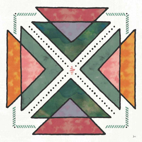Spectrum VI White Modern Wood Framed Art Print with Double Matting by Aiken, Jess