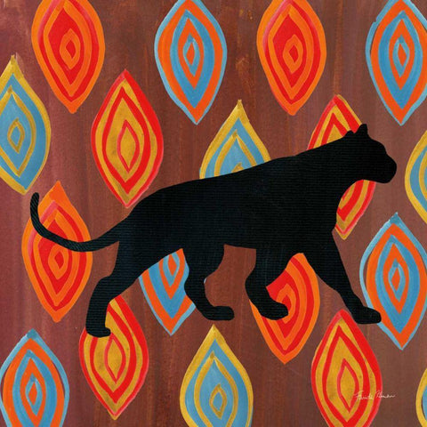 African Animal II Black Modern Wood Framed Art Print with Double Matting by Zaman, Farida