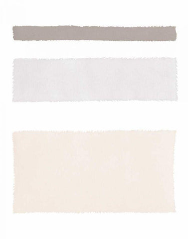 Painted Weaving IV Neutral on White White Modern Wood Framed Art Print with Double Matting by Rhue, Piper