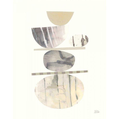 Balance I Neutral White Modern Wood Framed Art Print by Averinos, Melissa