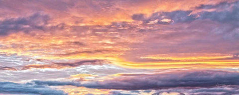 September Skies II Black Ornate Wood Framed Art Print with Double Matting by Marshall, Laura