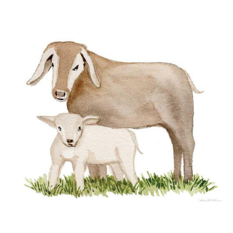 Life on the Farm Animal Element II White Modern Wood Framed Art Print by McKenna, Kathleen Parr