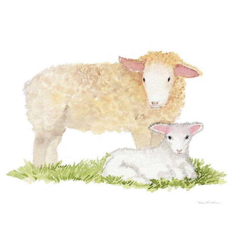 Life on the Farm Animal Element III White Modern Wood Framed Art Print by McKenna, Kathleen Parr