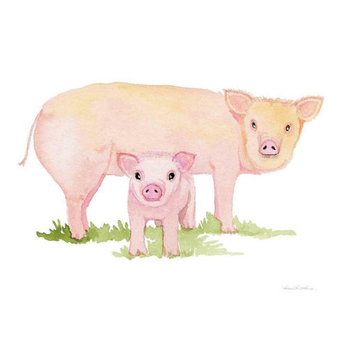 Life on the Farm Animal Element IV White Modern Wood Framed Art Print by McKenna, Kathleen Parr