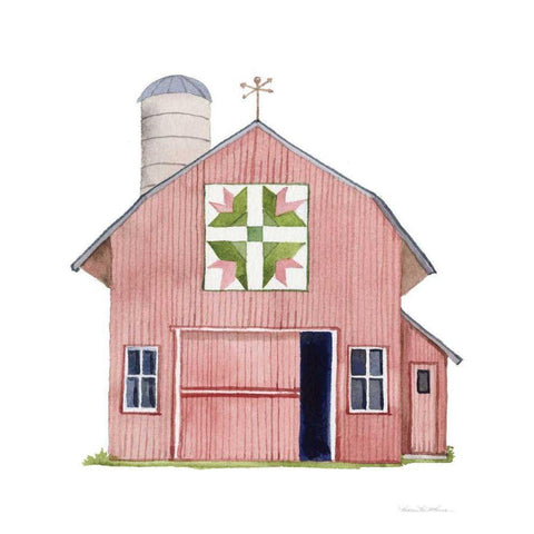 Life on the Farm Barn Element I Black Modern Wood Framed Art Print by McKenna, Kathleen Parr