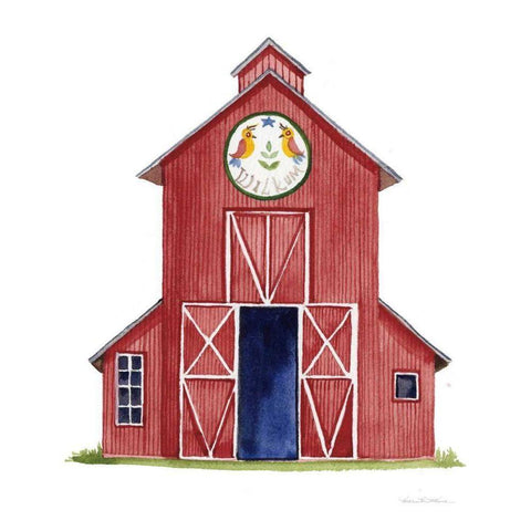 Life on the Farm Barn Element II Black Modern Wood Framed Art Print by McKenna, Kathleen Parr