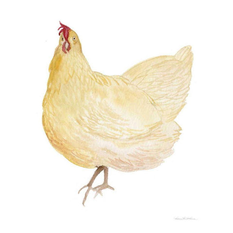 Life on the Farm Chicken Element II Black Modern Wood Framed Art Print by McKenna, Kathleen Parr