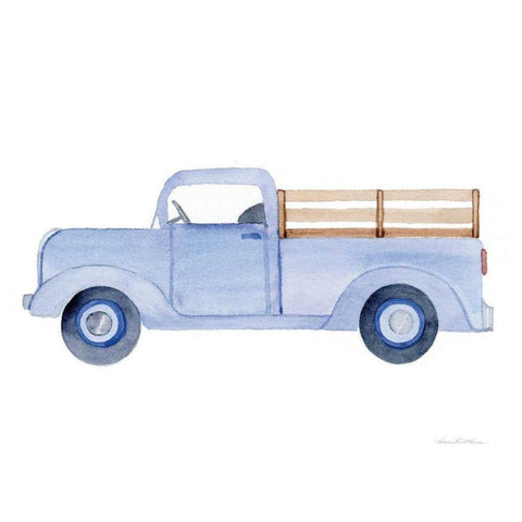 Life on the Farm Truck Element Black Modern Wood Framed Art Print by McKenna, Kathleen Parr