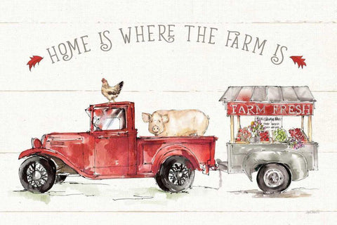 Country Life I Black Ornate Wood Framed Art Print with Double Matting by Tavoletti, Anne