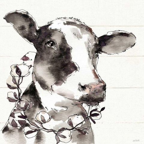 Country Life IV Black Modern Wood Framed Art Print with Double Matting by Tavoletti, Anne