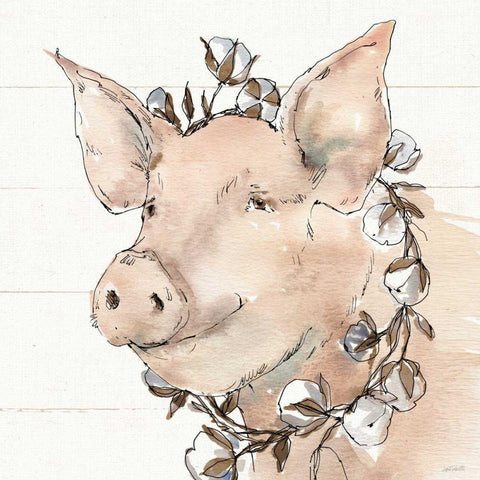 Country Life V Black Modern Wood Framed Art Print with Double Matting by Tavoletti, Anne