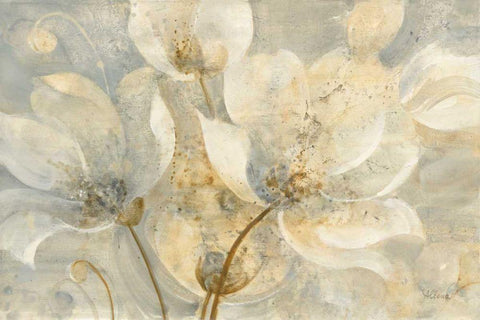 Garden Whispers Black Ornate Wood Framed Art Print with Double Matting by Hristova, Albena