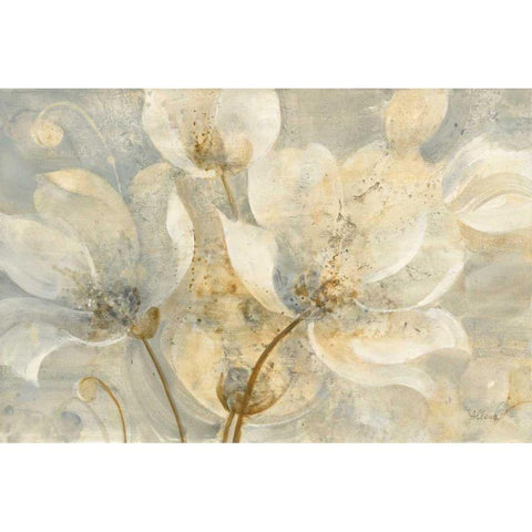 Garden Whispers Black Modern Wood Framed Art Print with Double Matting by Hristova, Albena