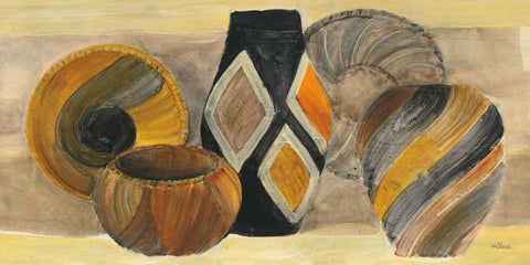 Swirling Still Life Black Ornate Wood Framed Art Print with Double Matting by Hristova, Albena