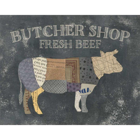 From the Butcher Elements 22 Black Modern Wood Framed Art Print with Double Matting by Prahl, Courtney
