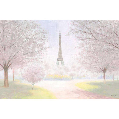 Pretty Paris Black Modern Wood Framed Art Print with Double Matting by Wiens, James