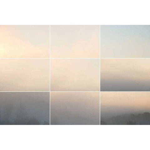 Fall Fields Collage White Modern Wood Framed Art Print by Wild Apple Portfolio