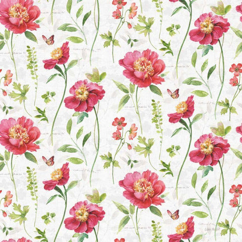 Pink Garden Step 01 White Modern Wood Framed Art Print with Double Matting by Audit, Lisa