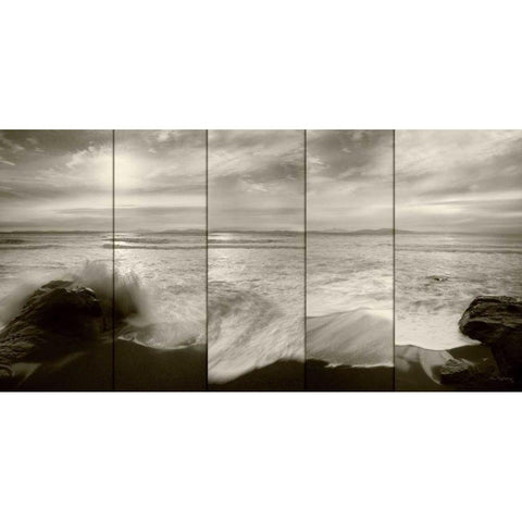 Tides and Waves Black Modern Wood Framed Art Print by Audit, Lisa