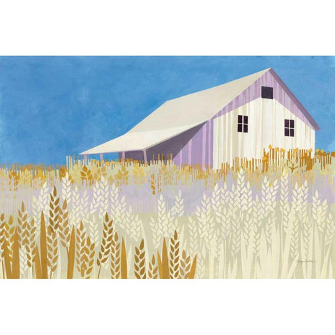 Wheat Fields Black Modern Wood Framed Art Print with Double Matting by Tillmon, Avery