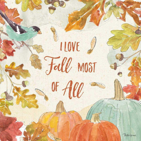 Falling for Fall III White Modern Wood Framed Art Print by Grove, Beth