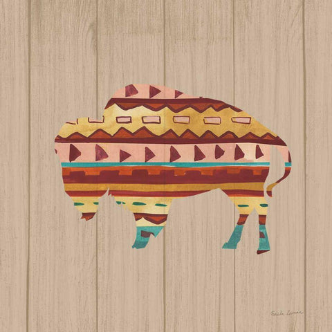 Southwestern Vibes II on Walnut Black Ornate Wood Framed Art Print with Double Matting by Zaman, Farida